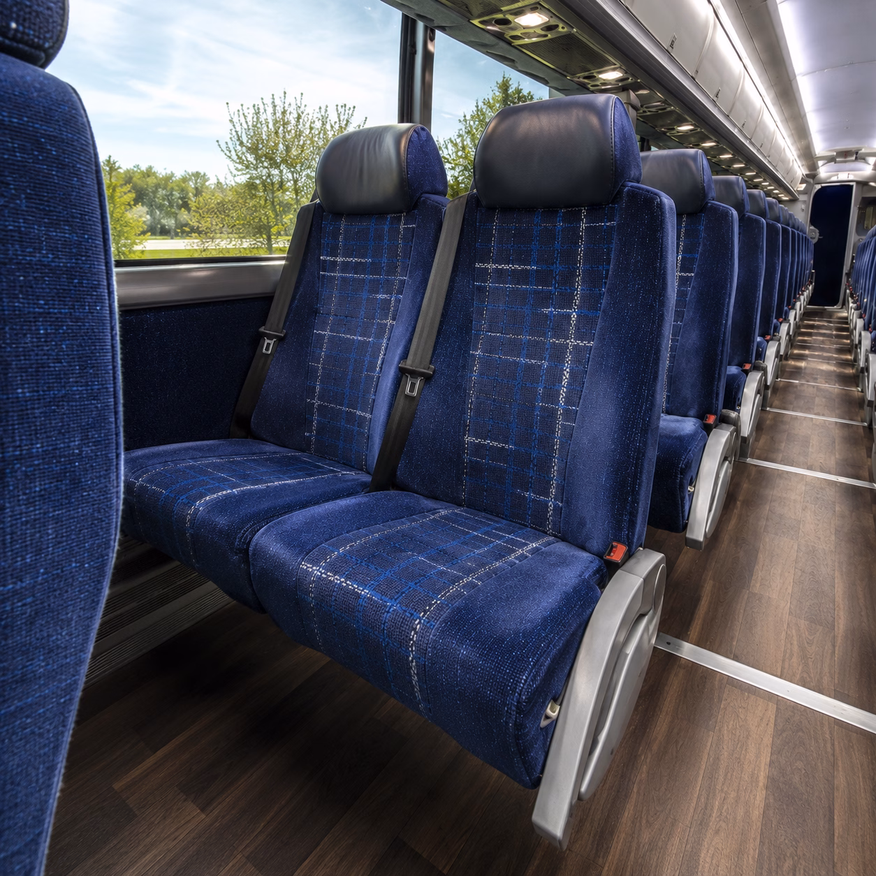 get a charter bus for military base transfers and personnel moves