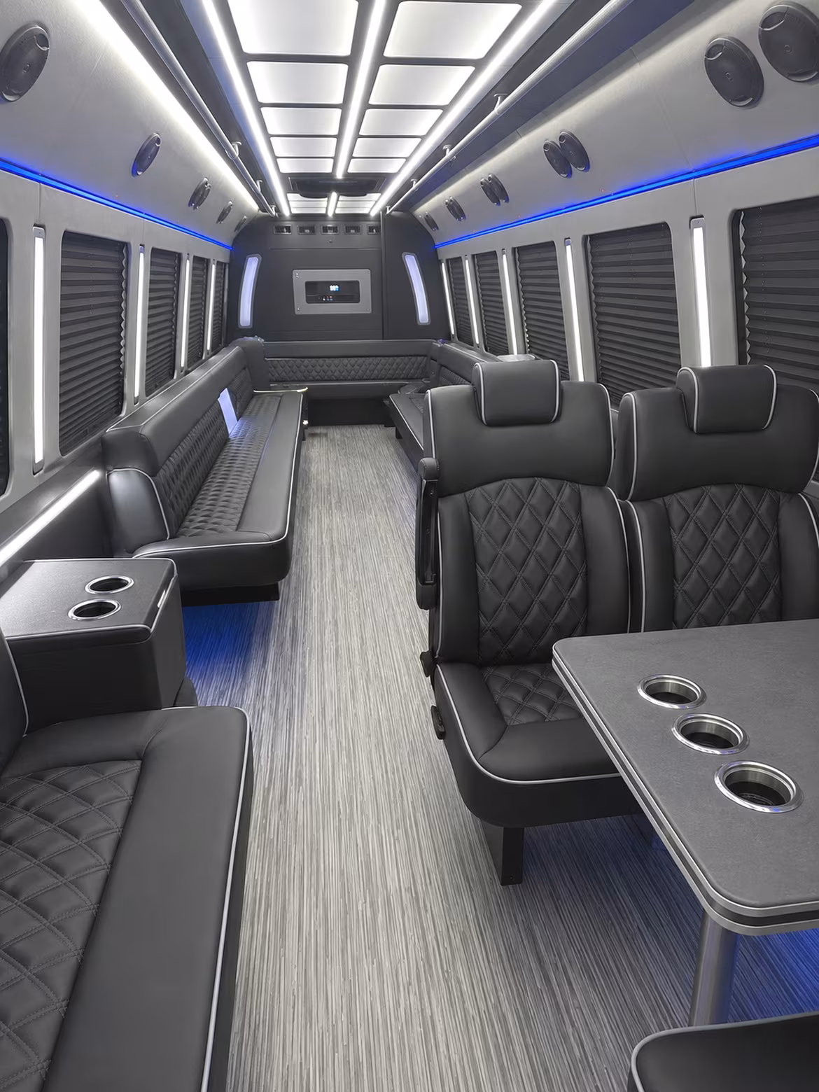 miramar 25 passenger party bus inside