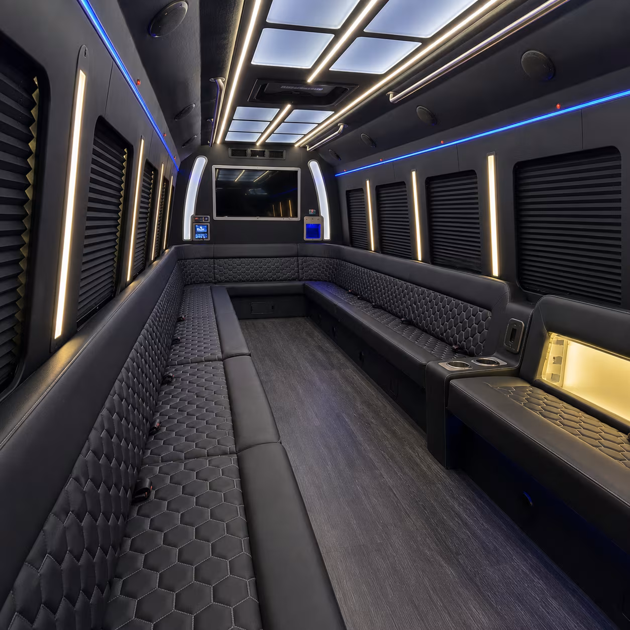 miramar party bus rental interior