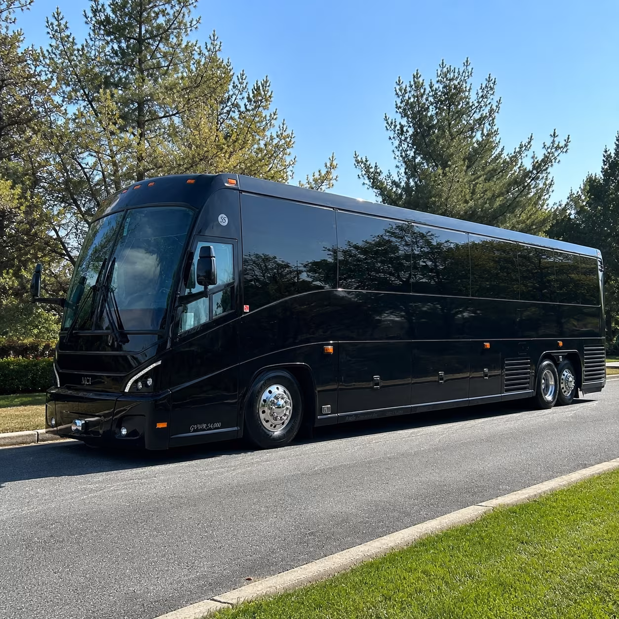 weston charter bus rental exterior